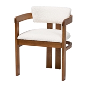 Baxton Studio Carice Modern Cream Boucle Dining Chair